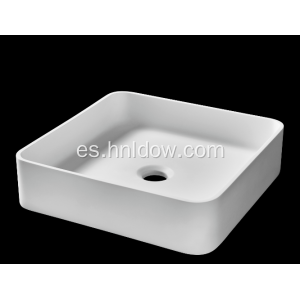 Lavabo cuadrado de acrílico puro para baño